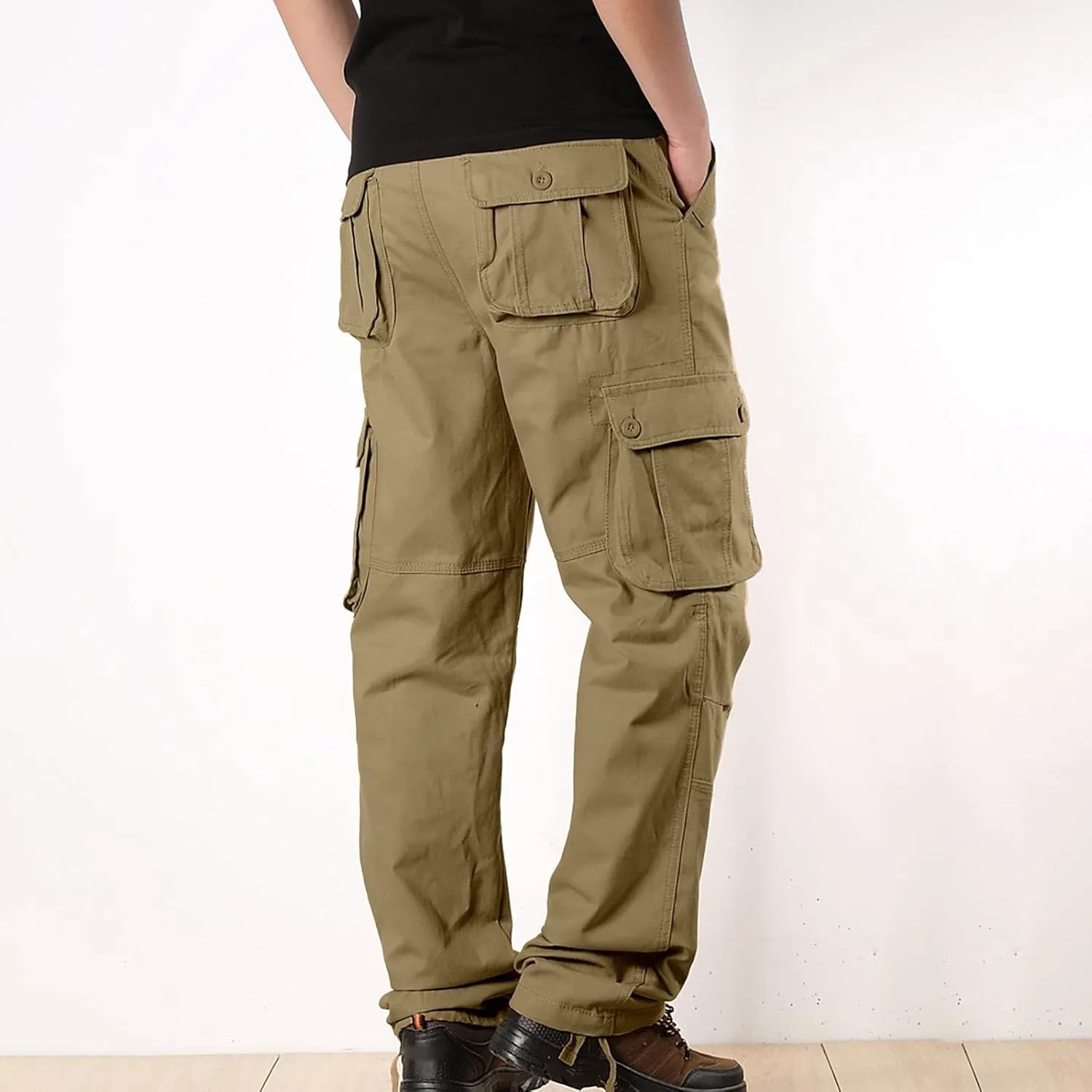 Mens Cargo Pants Casual Pantaln para Hombre De Moda Work Pants for Men Cargo Big Men's Sweatpants Drawstring Pant