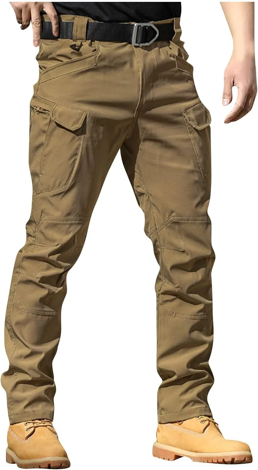 Mens Fall Fashion Hiking Tactical Pants Sweatpants Cargo Pants for Men City Special Service Pants with Pockets