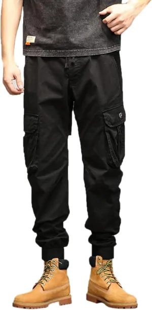 Men's Harem Pants Fashion Tactical Outdoor Active Workout Jogger Pants Drawstring Waist Hiking Work Pants Mens Cargos