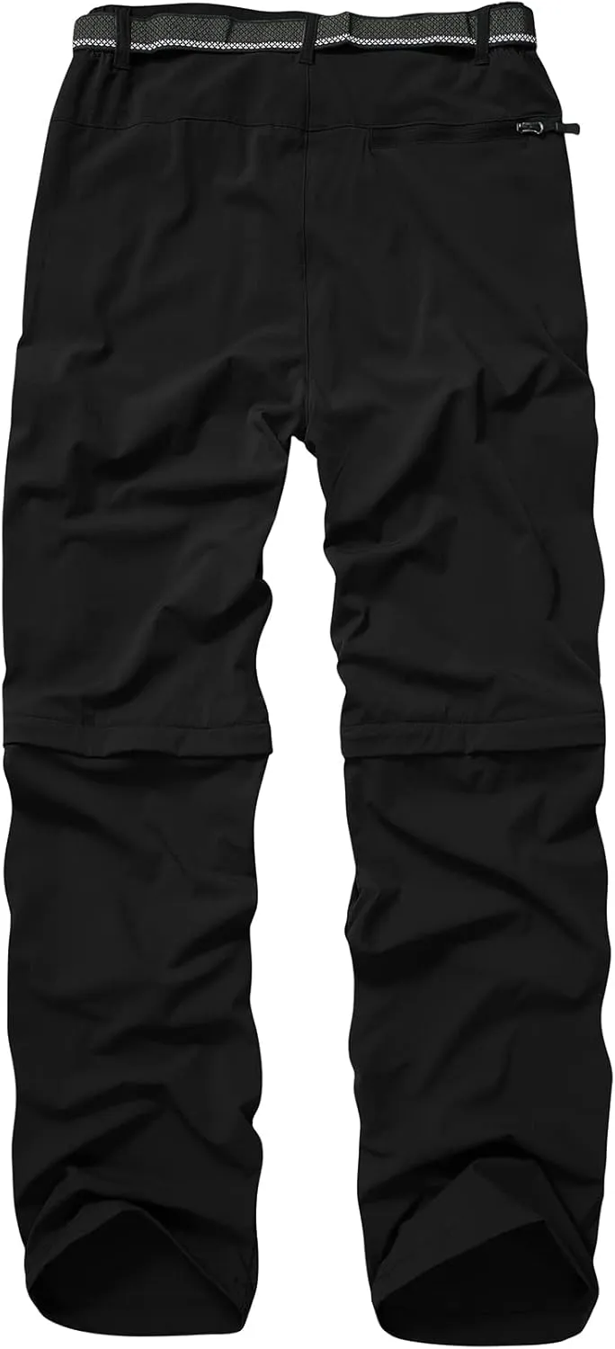 Mens Hiking Pants Convertible Quick Dry Lightweight Zip Off Outdoor Fishing Safari Pants