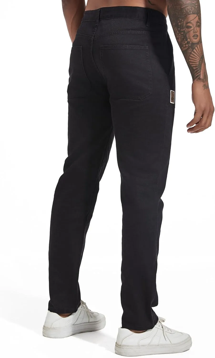 Men's Slim Fit Jean Cut 5-Pocket Non-Stretch Causal Twill Pants