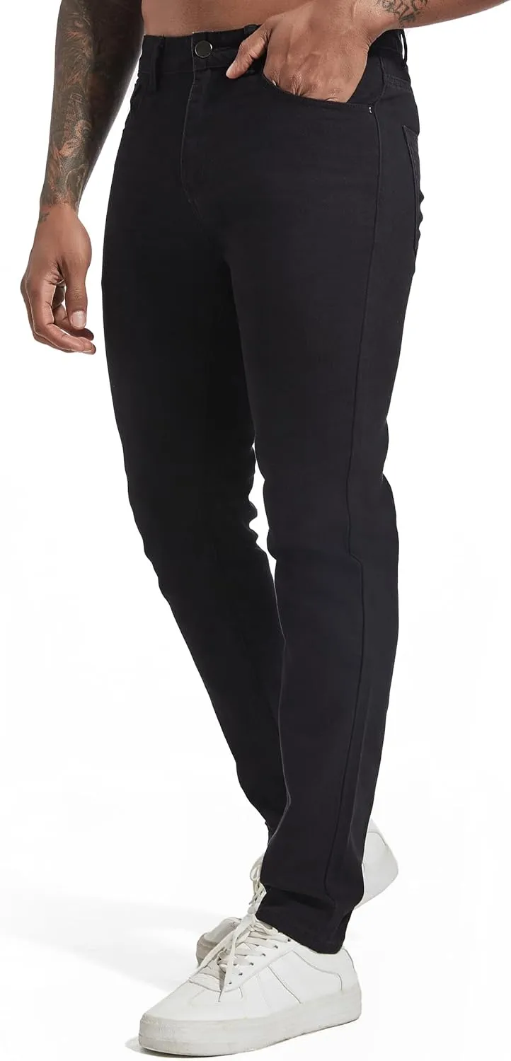 Men's Slim Fit Jean Cut 5-Pocket Non-Stretch Causal Twill Pants