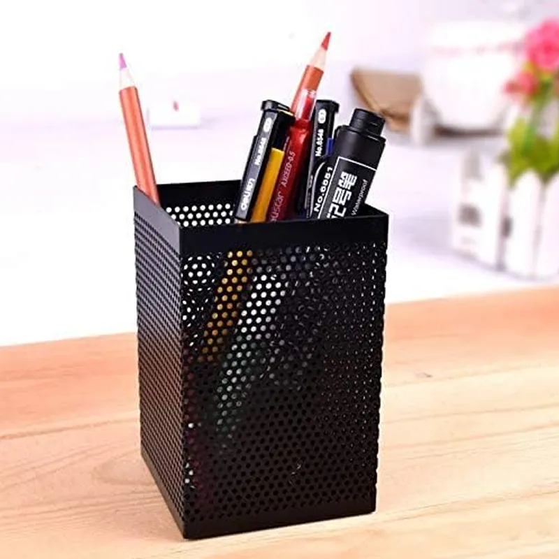 Metal Mesh Square Pen Holder- Abt98401