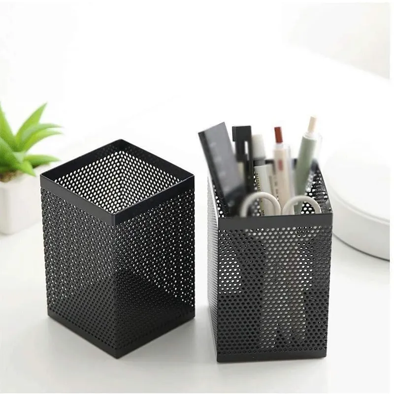 Metal Mesh Square Pen Holder- Abt98401