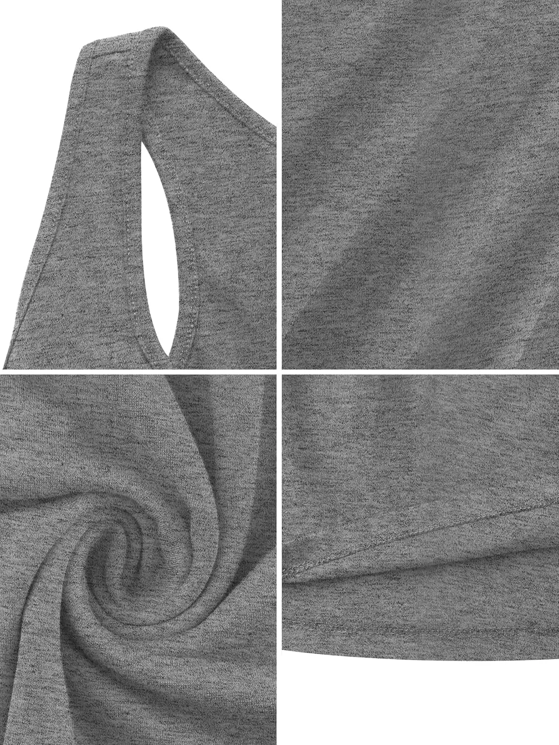 Missufe Women's Sleeveless Racerback Flared Casual Plain Tank Dress