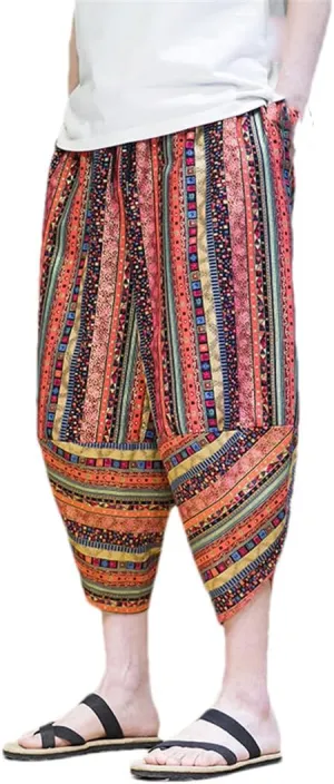 Niiyyjj Summer Men Harem Pants Oversized Man Casual Trousers Elastic Waist Mens Sweatpants Large Size