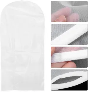 Pack of 5 Dust Covers for Hanging Clothes, Garments, Suits, Coats, Protection, Wardrobe, Storage Bag (60 x 120 cm (Large Size))