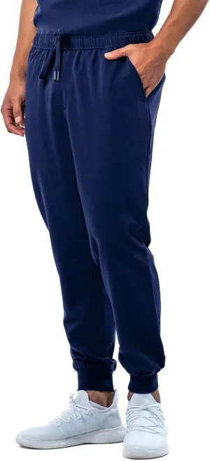 Peelz Ted 4-Pocket Jogger Scrub Pants for Men - Elastic Waistband, Drawstring Tie, Soft Men's Scrubs, Slim Fit