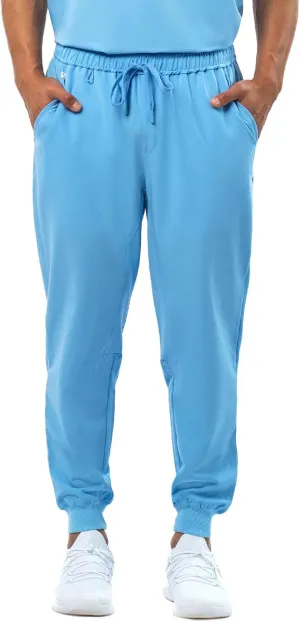 Peelz Ted 4-Pocket Jogger Scrub Pants for Men - Elastic Waistband, Drawstring Tie, Soft Men's Scrubs, Slim Fit