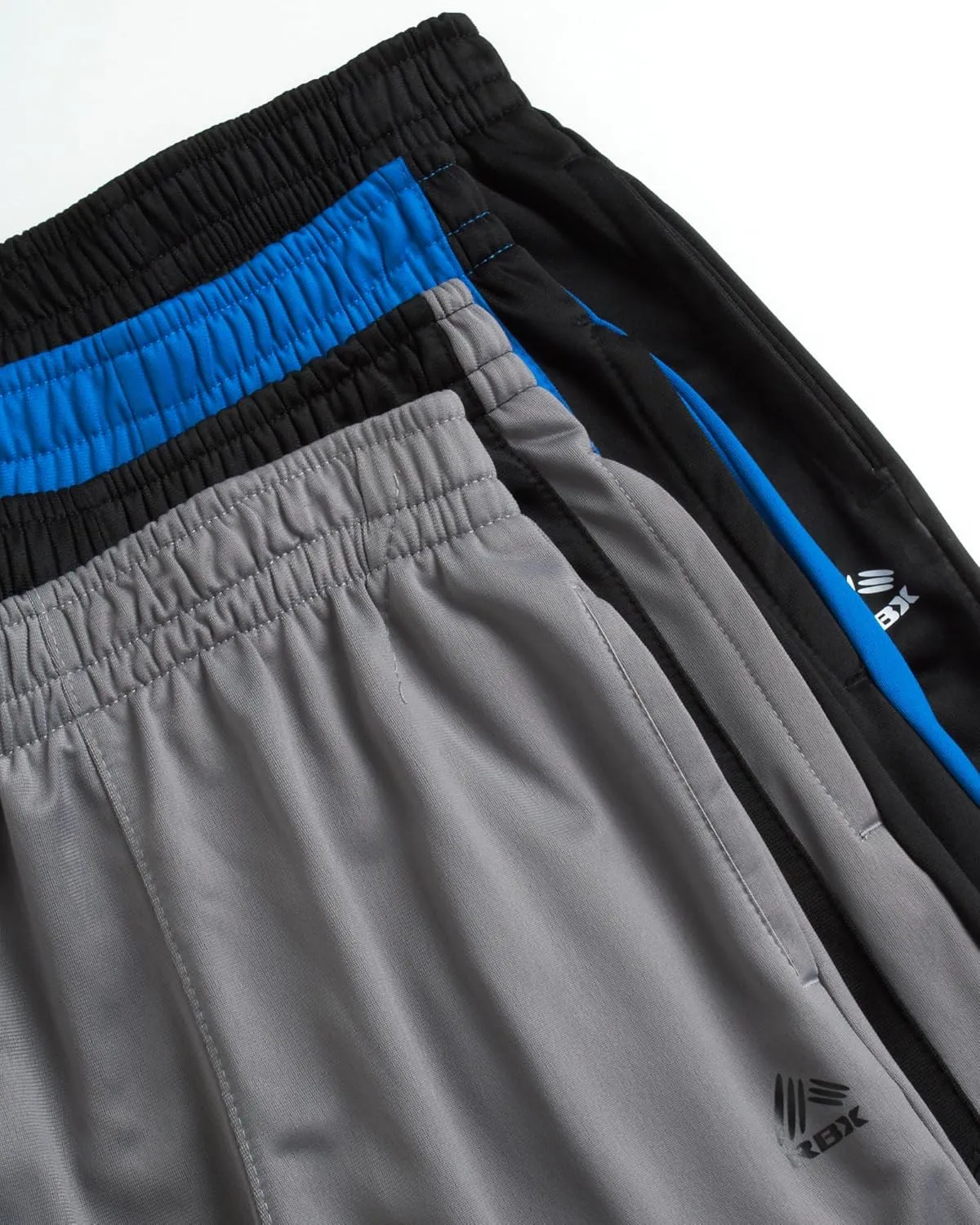 RBX Boys Sweatpants - 4 Pack Stretch Performance Tricot Activewear Boys Joggers Athletic Pants with Side Pockets (Size: 4-20)