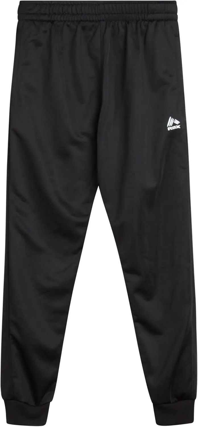 RBX Boys Sweatpants - 4 Pack Stretch Performance Tricot Activewear Boys Joggers Athletic Pants with Side Pockets (Size: 4-20)