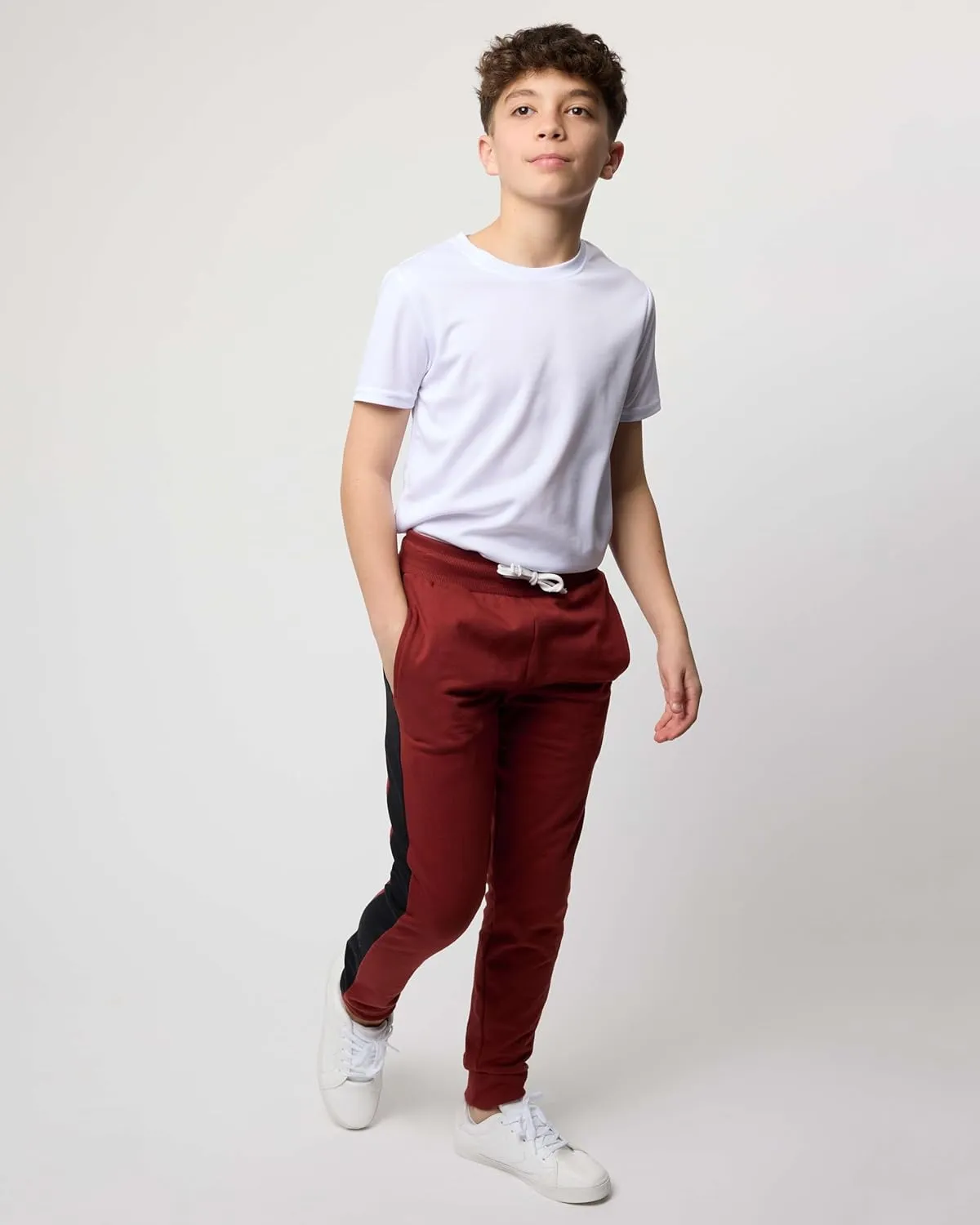 Real Essentials 3 Pack: Boys Cotton Active Fleece Jogger Sweatpants