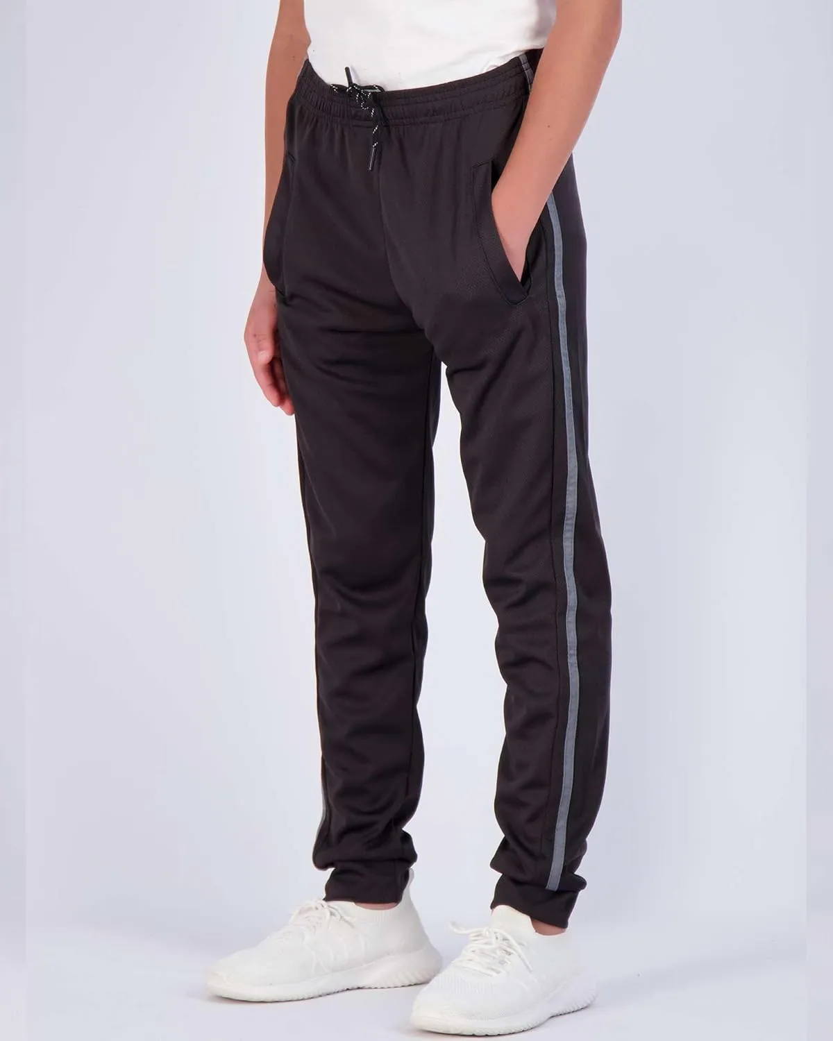 Real Essentials 3 Pack: Boy's Mesh Active Athletic Casual Jogger Sweatpants with Pockets