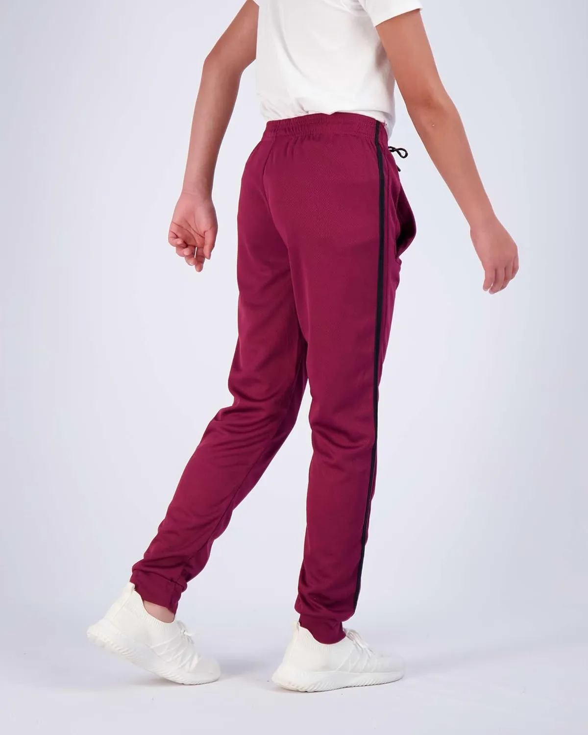 Real Essentials 3 Pack: Boy's Mesh Active Athletic Casual Jogger Sweatpants with Pockets
