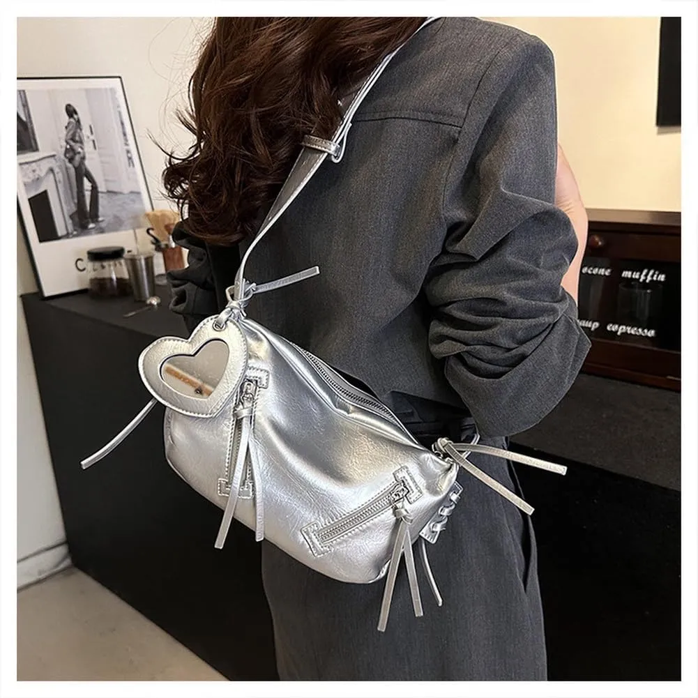 Retro Hobo Bags Women Cute Underarm Shoulder Bag Crossbody Purse Y2k Satchels Evening Top-handle Tote Handbag