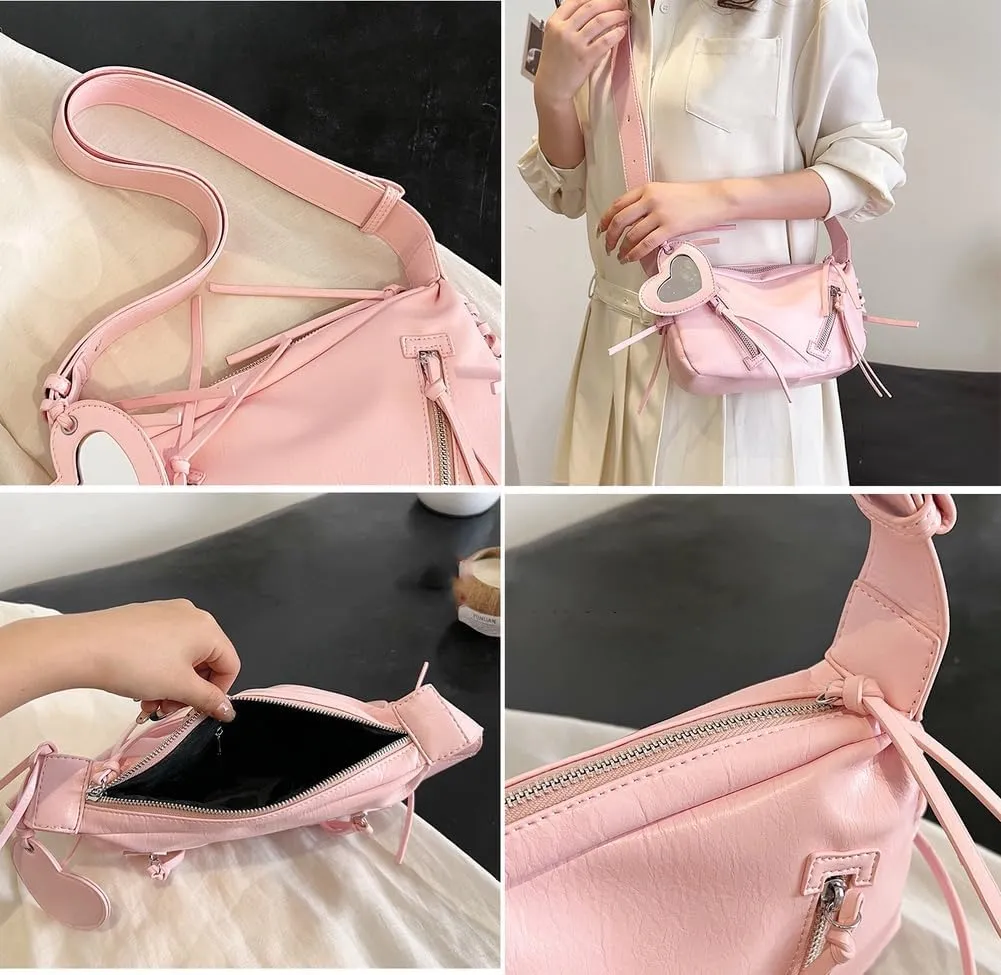 Retro Hobo Bags Women Cute Underarm Shoulder Bag Crossbody Purse Y2k Satchels Evening Top-handle Tote Handbag