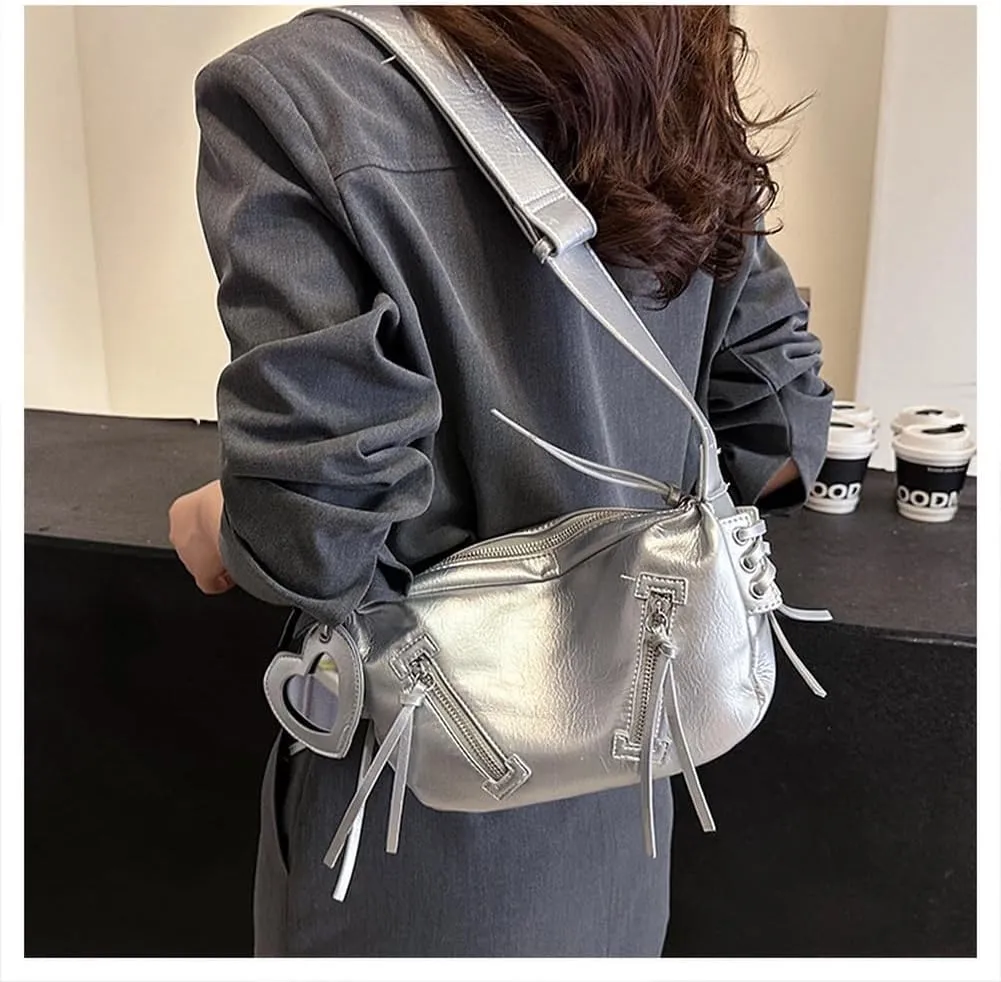 Retro Hobo Bags Women Cute Underarm Shoulder Bag Crossbody Purse Y2k Satchels Evening Top-handle Tote Handbag