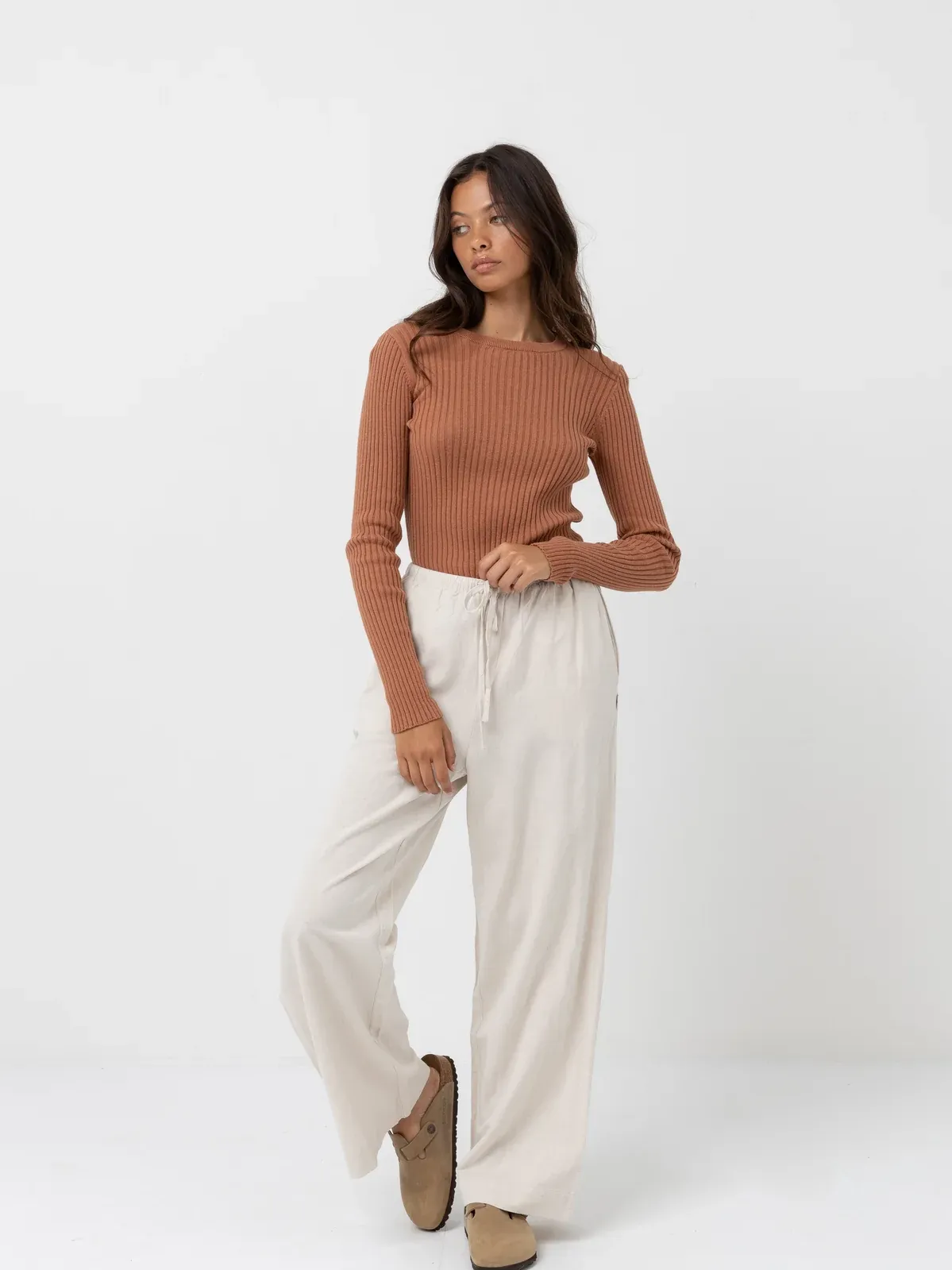 Rhythm - Classic Pants - Oat