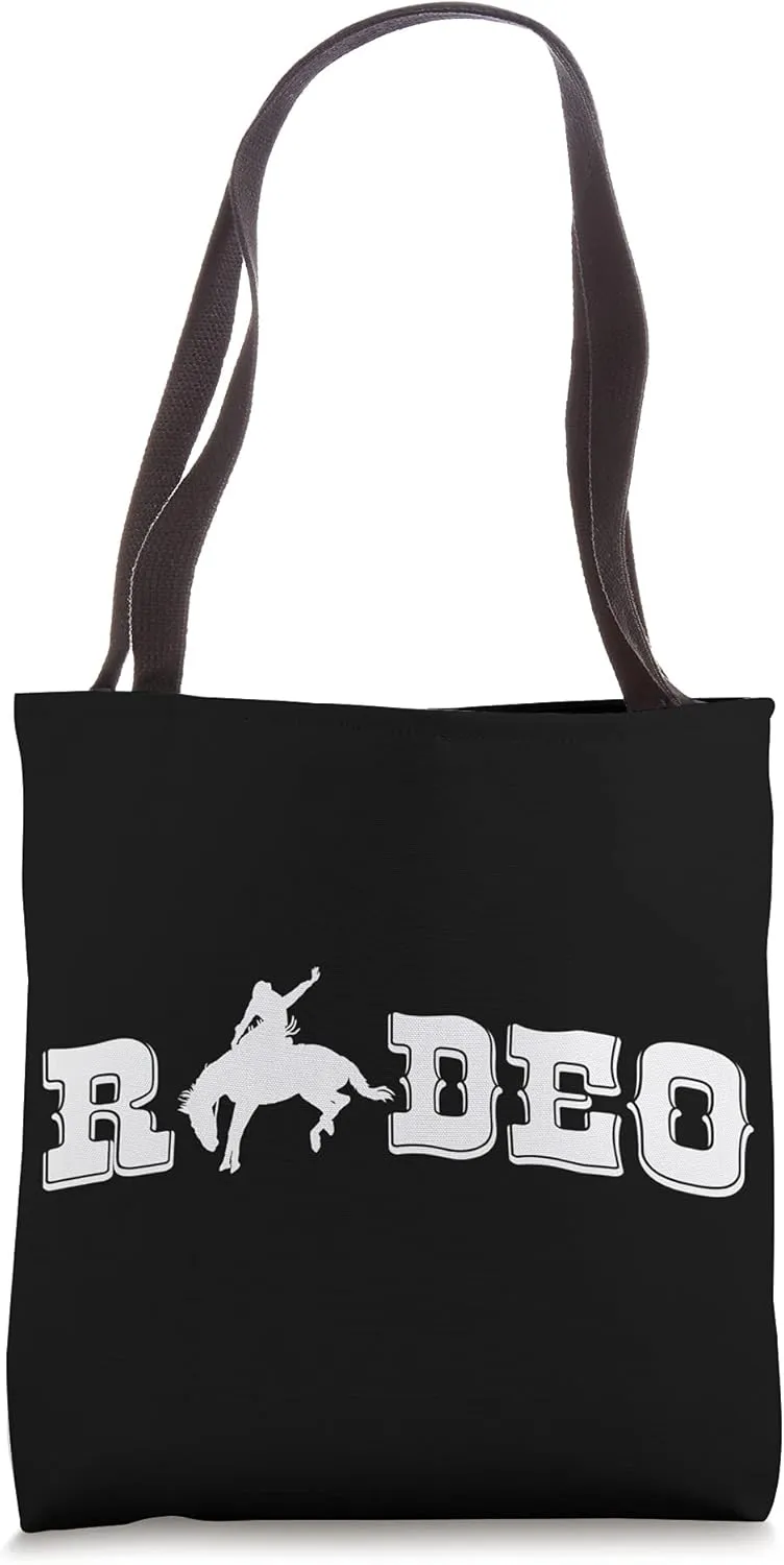 Rodeo Cowboy Wild West Horseman Ranch Saddle Lasso Boots Tote Bag