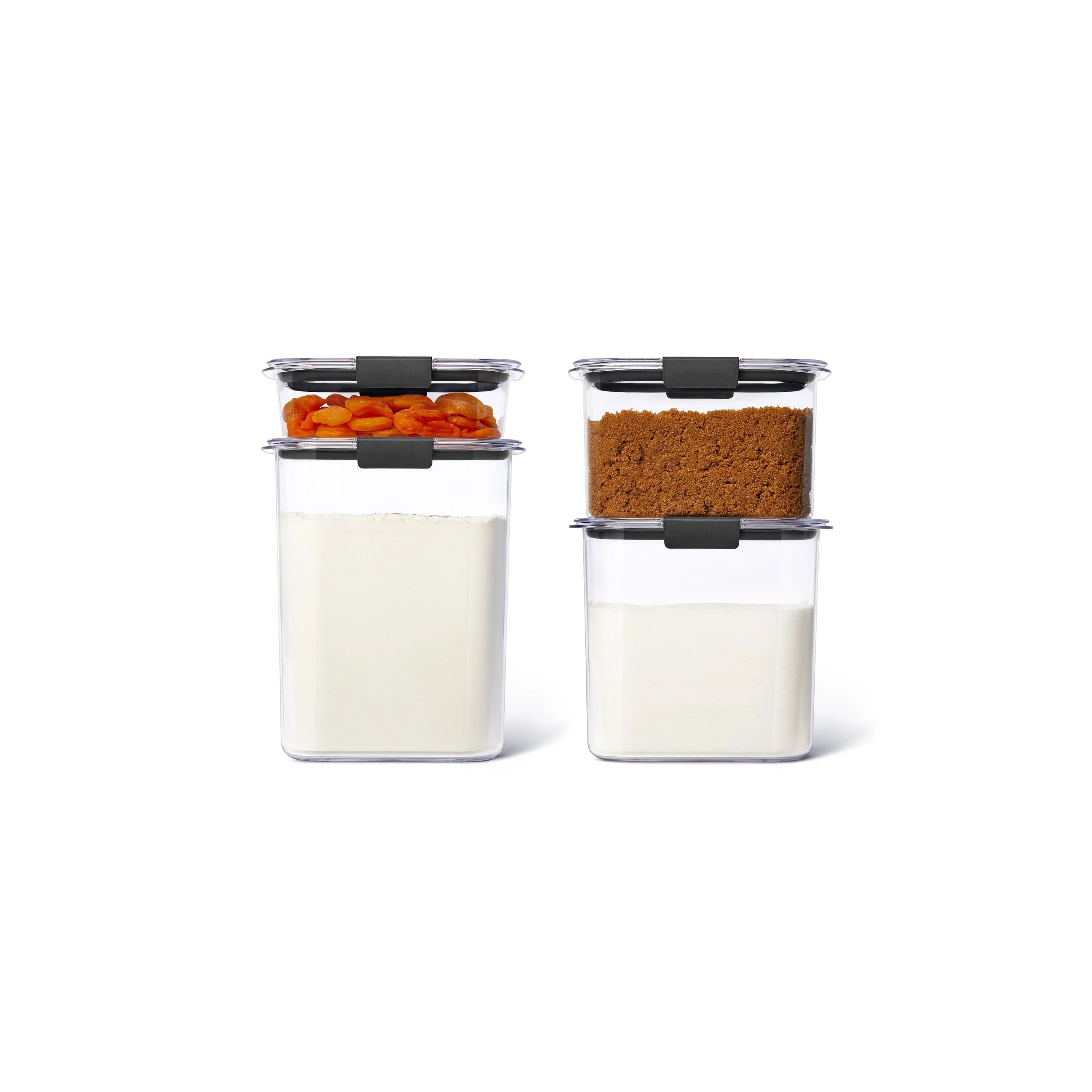 Rubbermaid Brilliance Tritan Airtight Pantry Food Storage 8-Pc Set, 2.8 Qt, Dishwasher Safe