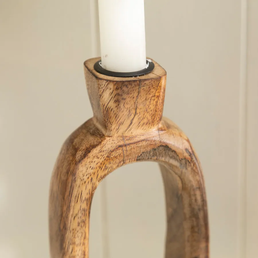 Rustic Wooden Open Framed Candle Holder
