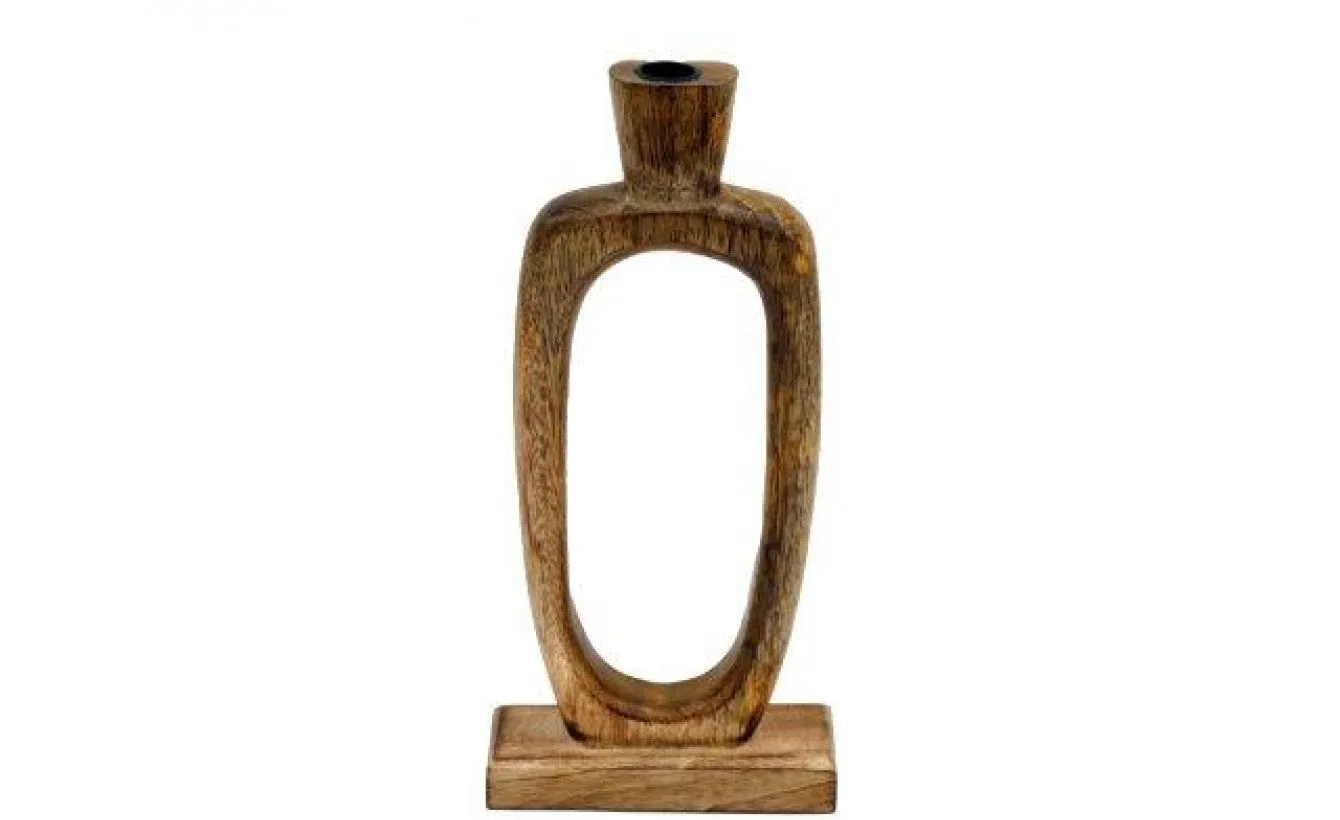 Rustic Wooden Open Framed Candle Holder