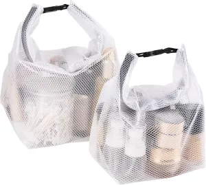 Sea Team 2-Pack Waterproof Travel Toiletry Bag, Makeup Organizer & Storage Pouch - Clear EVA Material, Large Opening, Portable Handle for Travel, Gym, Swimming, Daily Use