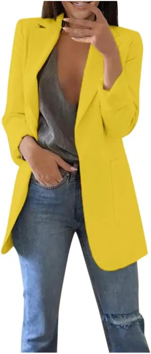 SHAOBGE Homecoming Blazers for Women 2024 Business Casual Plus Size Jackets Long Sleeve Back to School Dressy Fashion Blazer