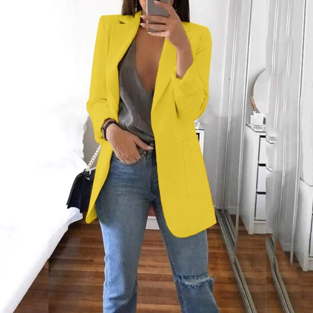 SHAOBGE Homecoming Blazers for Women 2024 Business Casual Plus Size Jackets Long Sleeve Back to School Dressy Fashion Blazer