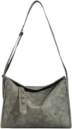 Slouchy PU Leather Hobo Bags Women Trendy Shoulder Bag Crescent Crossbody Phone Purse Cute Satchels Box Bag Tote Handbag