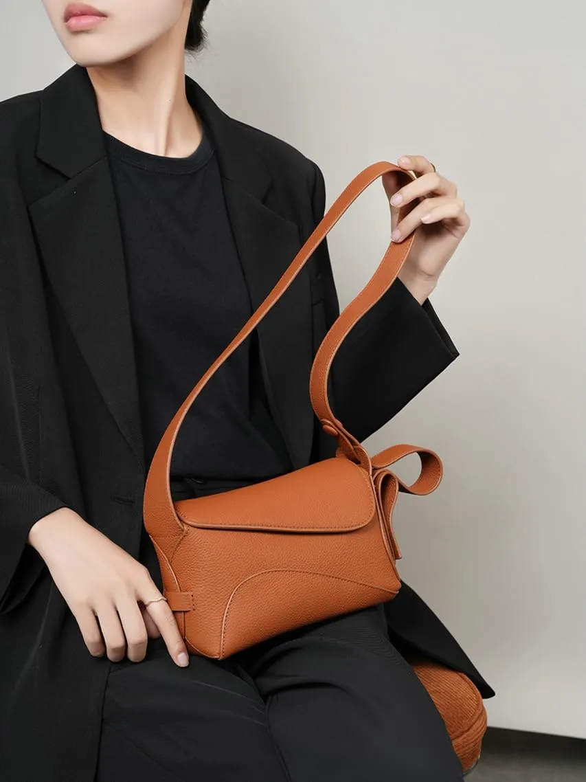 Slouchy PU Leather Hobo Bags Women Trendy Shoulder Bag Cute Crescent Crossbody Phone Purse Satchels Box Bag Tote Handbag
