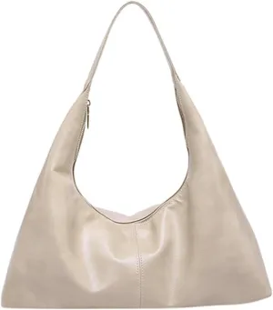 Slouchy PU Leather Hobo Bags Women Trendy Shoulder Bag Cute Crescent Crossbody Phone Purse Satchels Top-Handle Tote Handbag