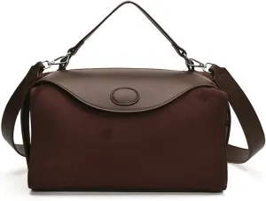 Slouchy Suede Crescent Shoulder Bag Women Trendy Box Hobo Bags Crossbody Purse Cute Satchels Bag Top-handle Tote Handbag