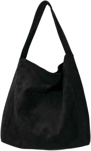 Slouchy Suede Hobo Bags Women Crescent Satchels Shoulder Bag Crossbody Purse Corduroy Top-handle College Tote Handbag