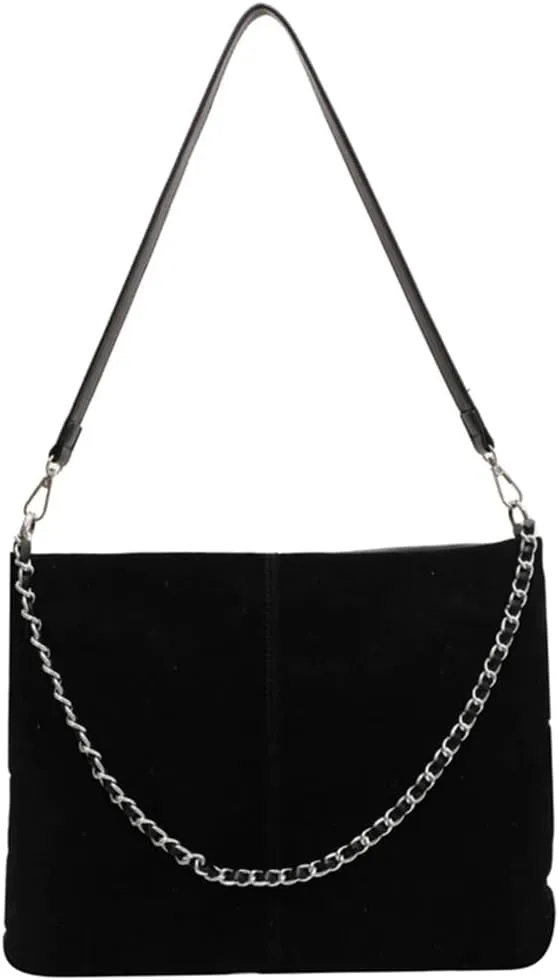 Slouchy Suede Hobo Bags Women Crescent Satchels Shoulder Bag Top-handle Crossbody Purse Trendy Travel College Tote Handbag