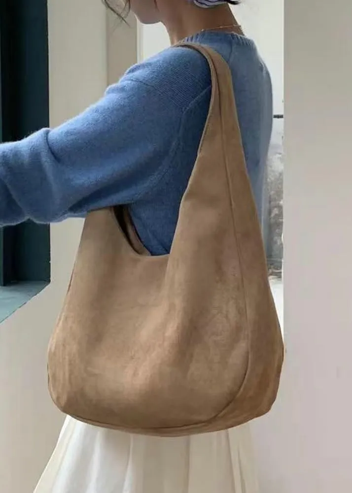 Soft Suede Shoulder Bag for Women Large Tote Purse Vintage Slouchy Top Handle Satchels Casual Working Handbag