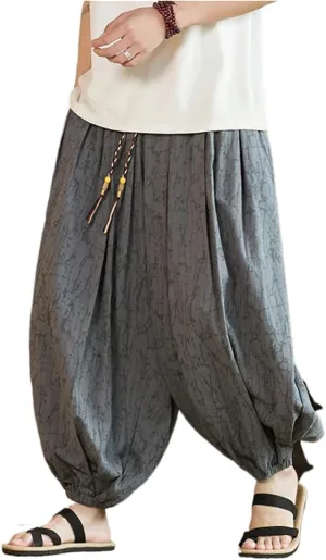 Spring Men Wide-Leg Pants Male Casual Oversize Loose Harem Women Trousers