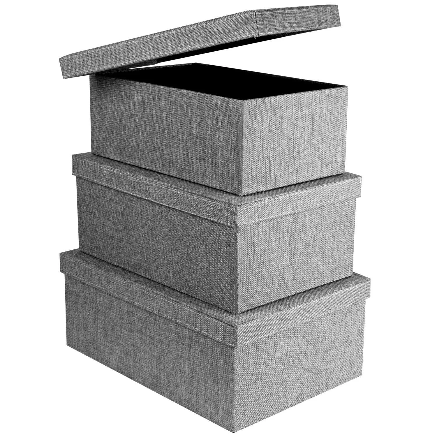 Storage Boxes set of 3, Gray Birch  (Wholesale)