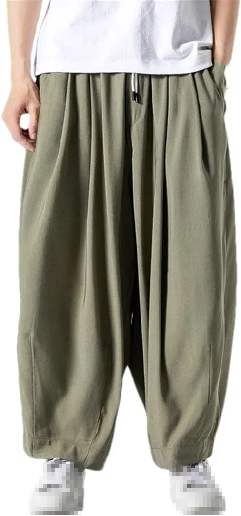 Streetwear Hip Hop Trousers Men's Wide Leg Pants Korean Sweatpants Casual Bloomers Harem Pant
