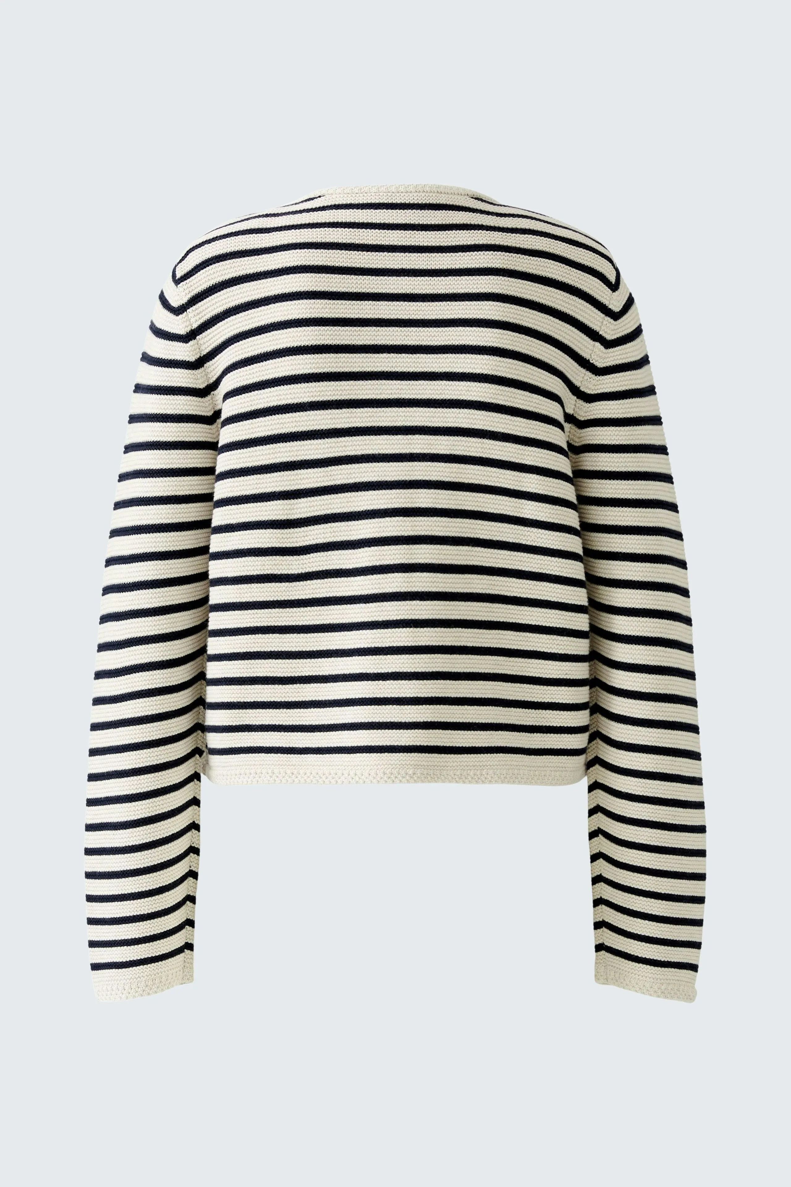 Striped Cardigan - White & Navy