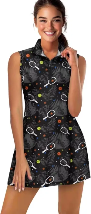 Tennis Dresses for Women, Sleeveless Workout Active Athletic Exercise Dresses Golf Dresses with Built in Shorts