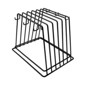 Thunder Group PLCBR006 Cutting Board Rack, Fits 6 Board, Powder Coated With 6 Brush Hooks