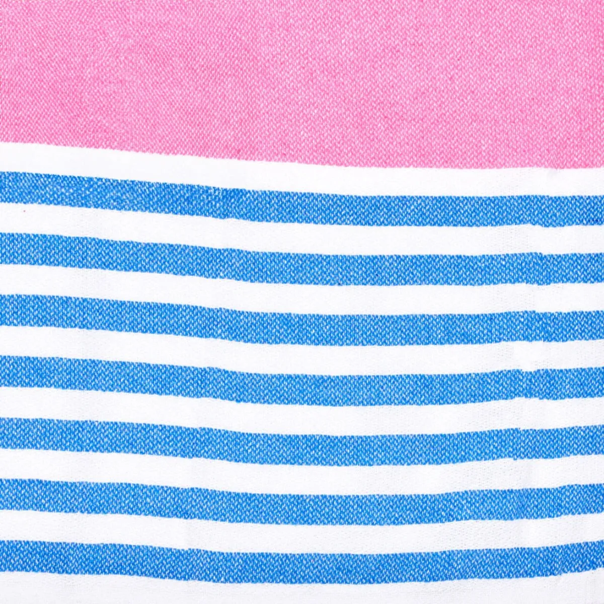 Tolu Pink & Blue Thin Turkish Towel
