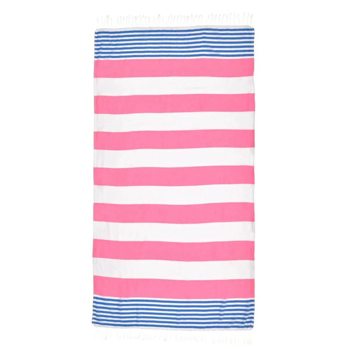 Tolu Pink & Blue Thin Turkish Towel