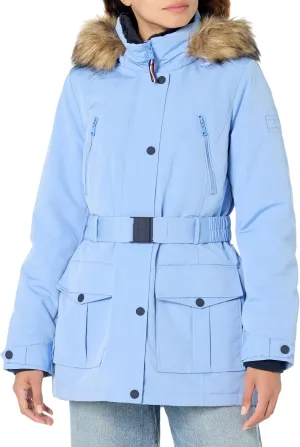 Tommy Hilfiger Women's Tactical Cold Weather Belted Jacket