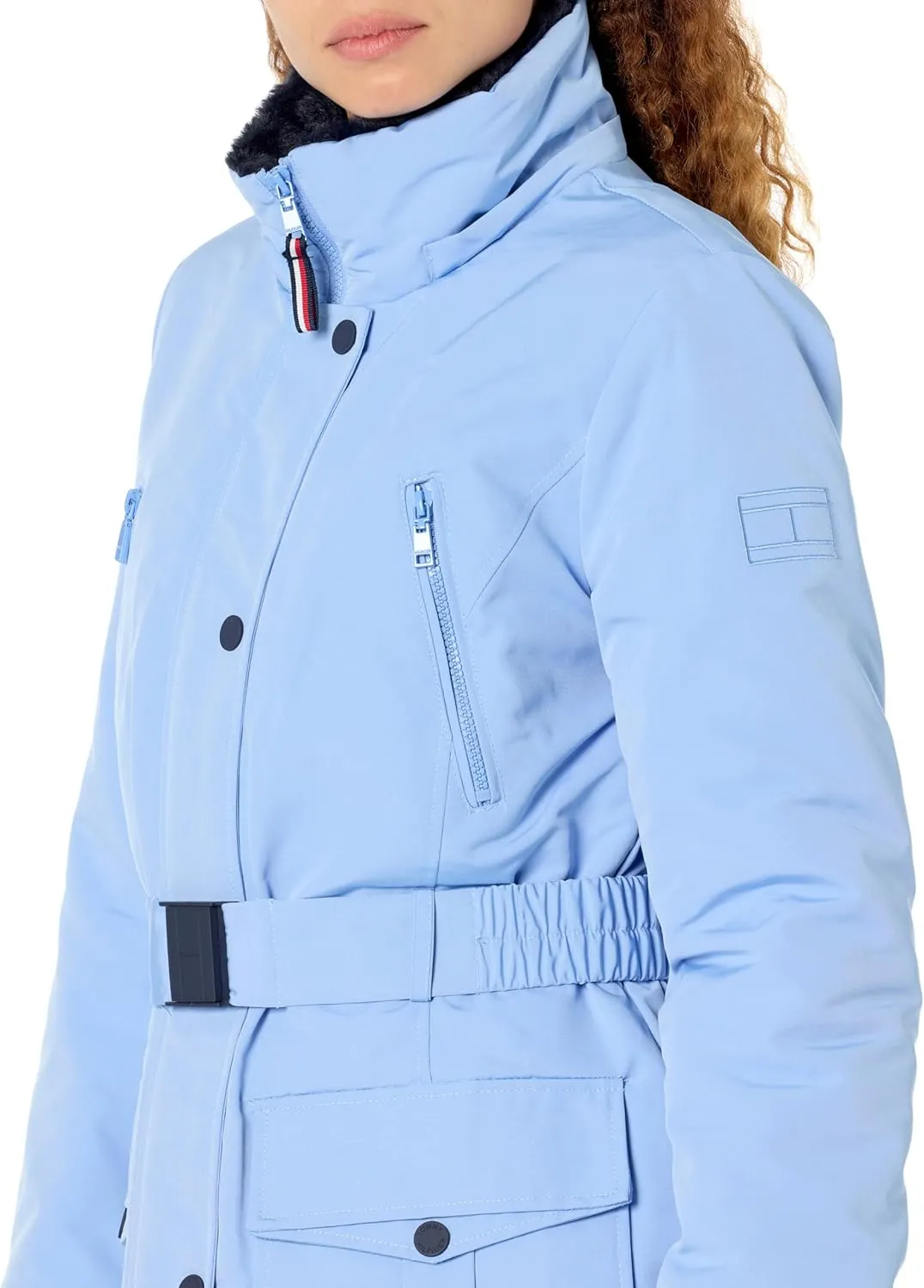 Tommy Hilfiger Women's Tactical Cold Weather Belted Jacket