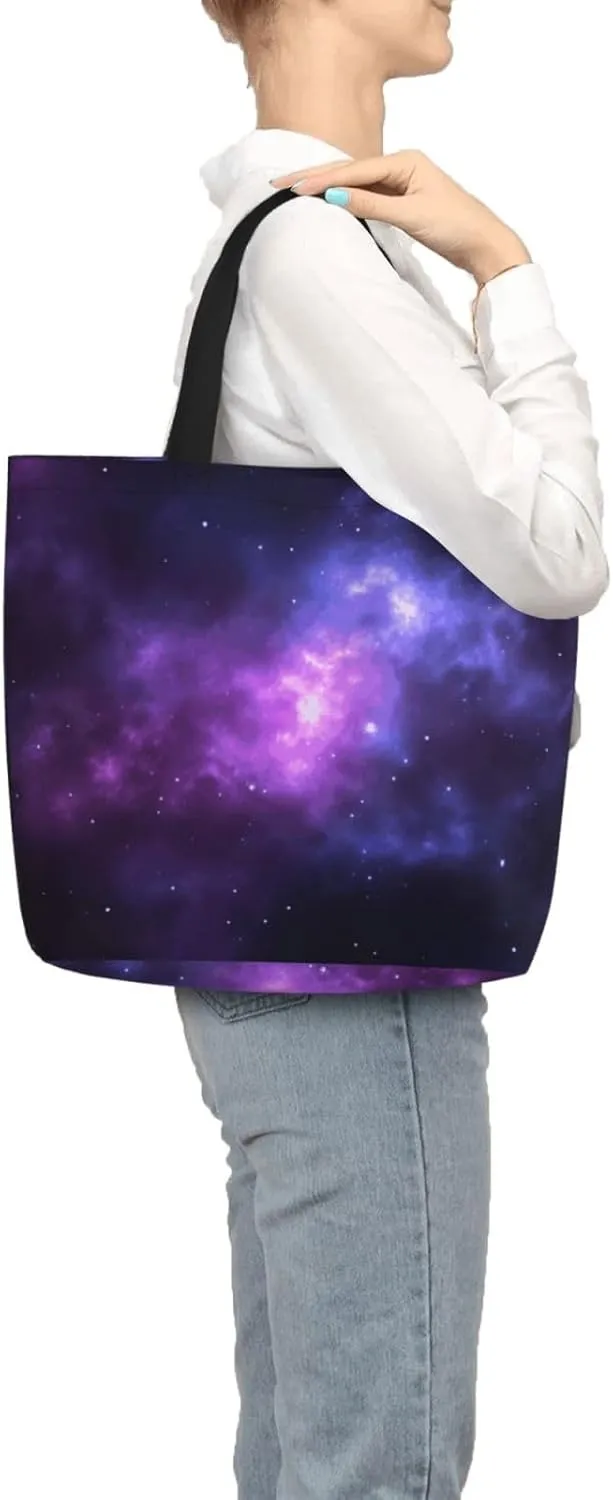 Tote Bag for Women Reusable Grocery Bags Milk Duck Yellow Tote Bag with Inner Pocket Travel Tote for Shopping