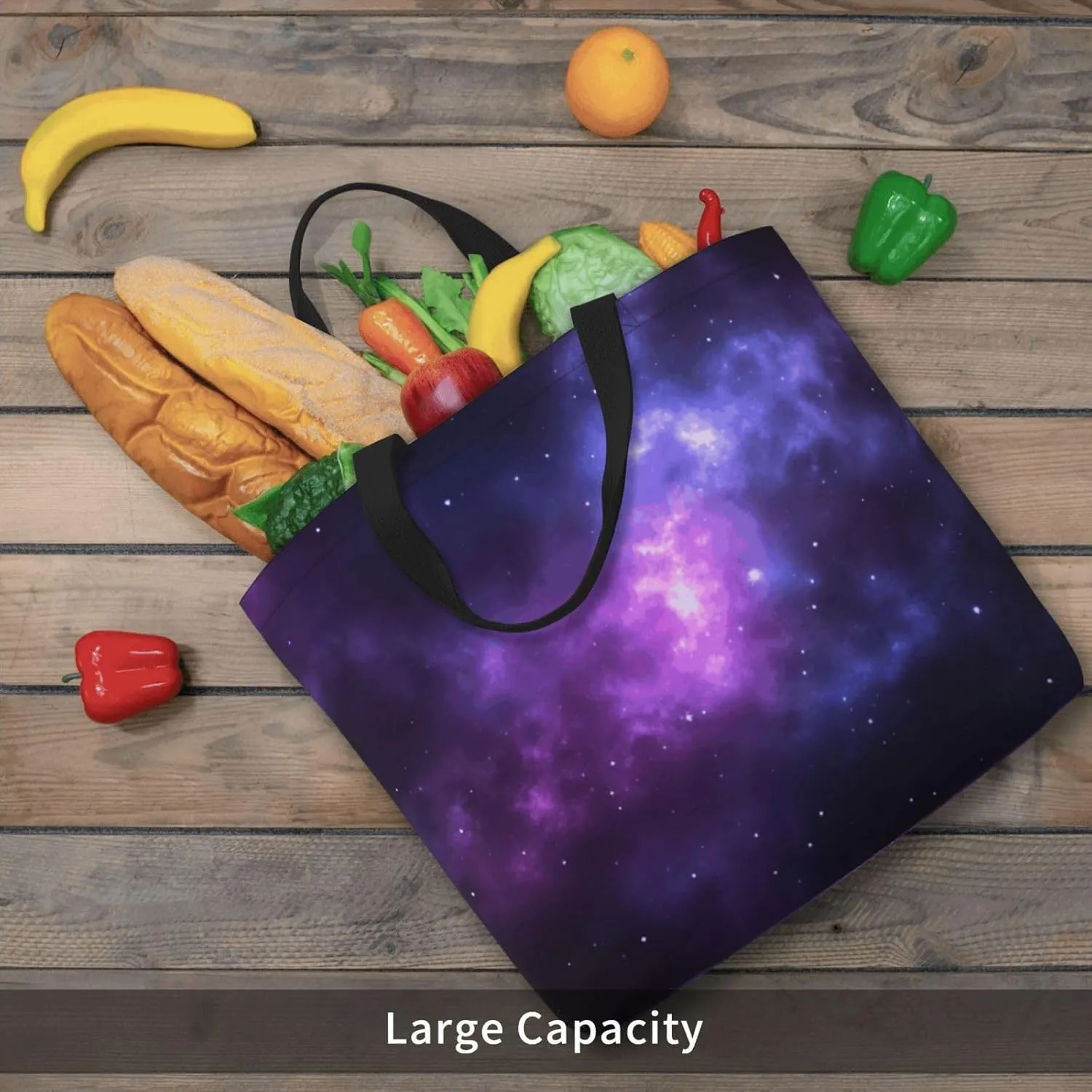 Tote Bag for Women Reusable Grocery Bags Milk Duck Yellow Tote Bag with Inner Pocket Travel Tote for Shopping