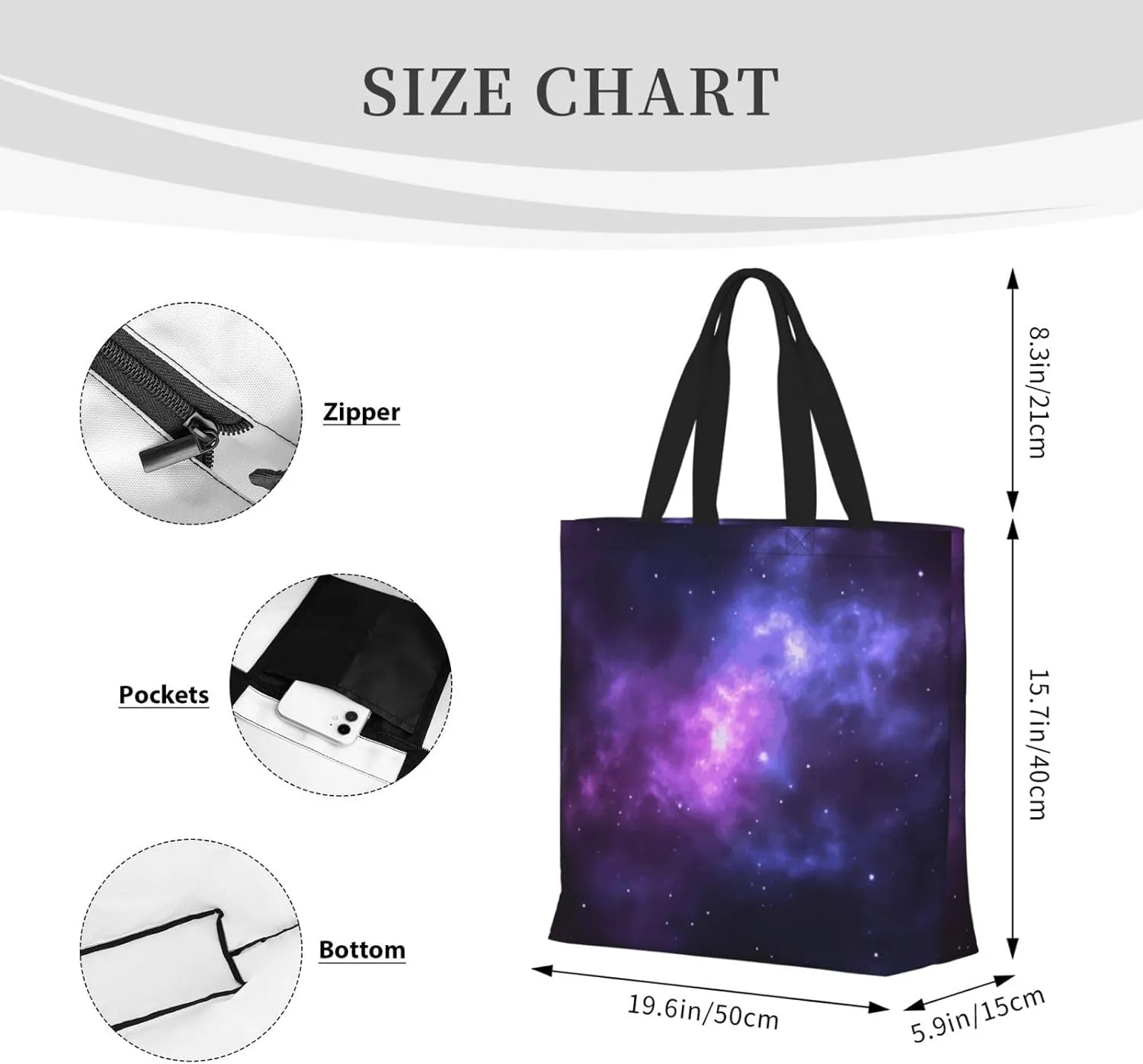 Tote Bag for Women Reusable Grocery Bags Milk Duck Yellow Tote Bag with Inner Pocket Travel Tote for Shopping