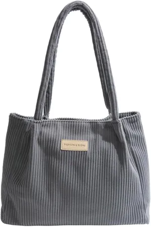 Trendy Corduroy Hobo Bags Women Crescent Crossbody Purse Slouchy Satchels Shoulder Bag Top-handle Travel Tote Handbag